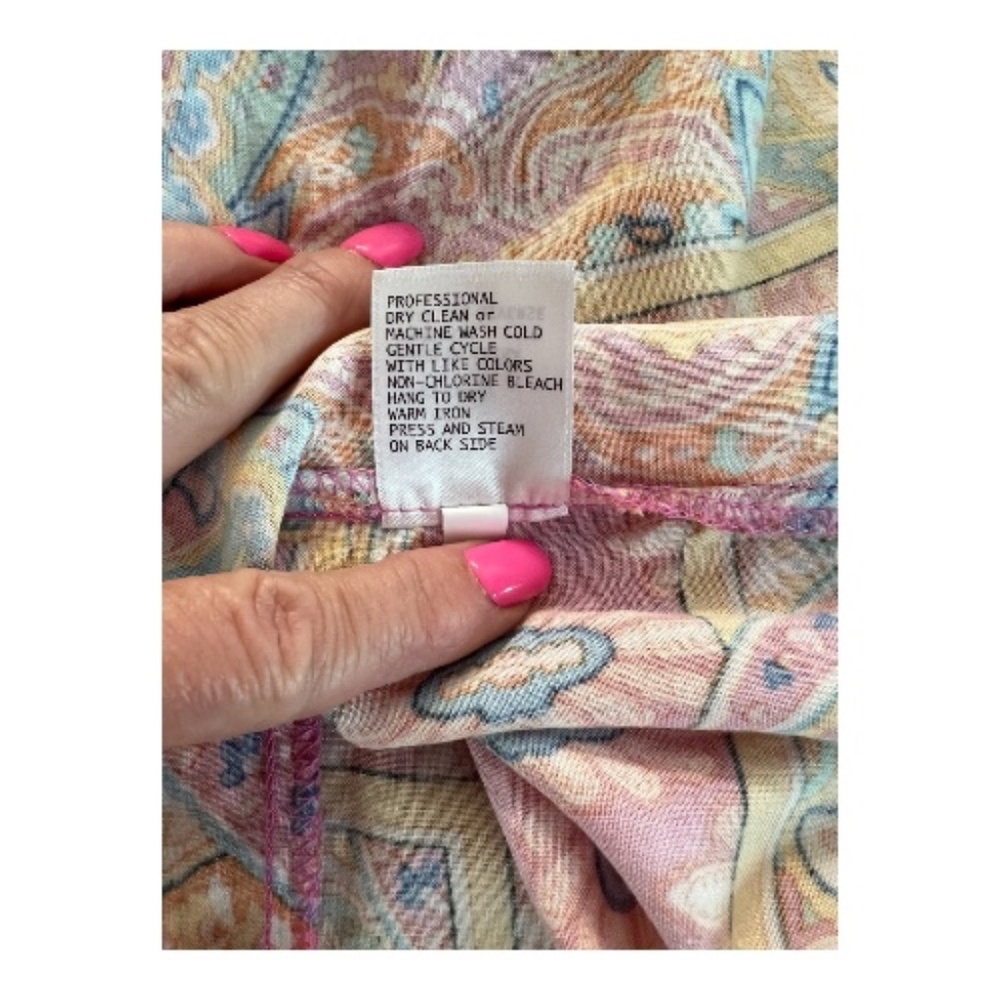 EUC Rachel Zoe women’s sleeveless paisley halter top | size L - Picture 9 of 9